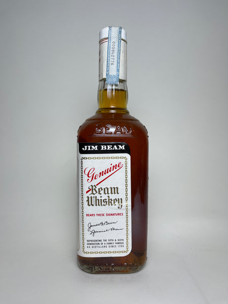 Jim Beam White Label Kentucky Straight Bourbon Whiskey - Bottled 1977