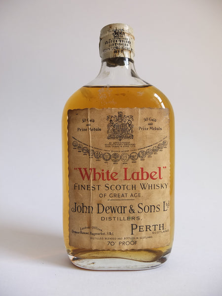 Dewar's White Label Finest Scotch Whisky - 1940s (40%, 37.5cl) – Old  Spirits Company