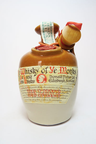 Vintage - Donald factory Fisher - Ye Monks Whisky Stoneware Jug - Edinburgh Scotland