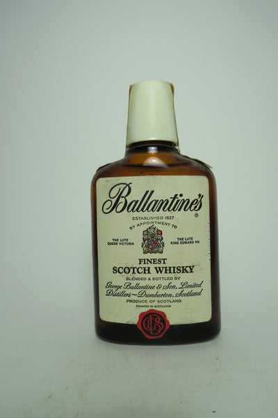 Ballantine's Finest Blended Scotch Whisky, Half Bottle, 20cl, 40% ABV — Old  and Rare Whisky