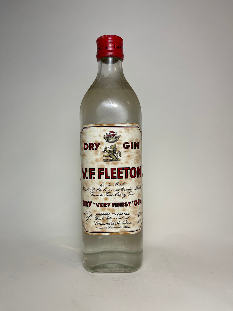 Dry Gin V.F. Very 75cl) Company (40%, Old - 1970s Fleeton\'s French Spirits – Finest