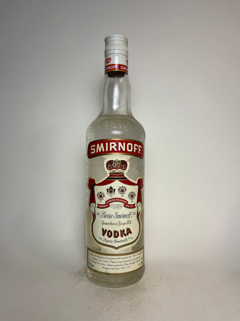 Smirnoff Red Label Vodka - 1980s (37.5%, 70cl)