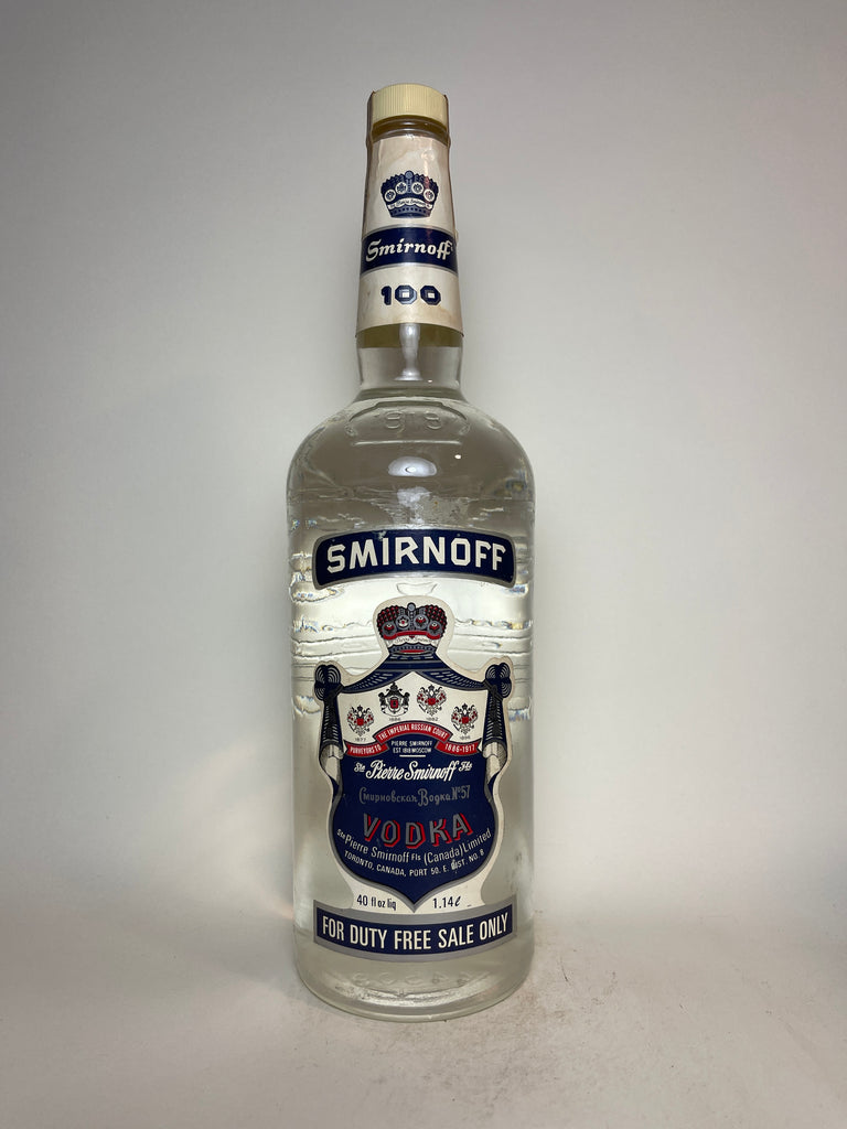 Smirnoff Blue Label Vodka - 1970s (50%, 114cl)