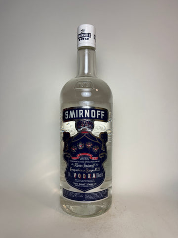 Smirnoff Blue Label Vodka - 1980s (50%, 114cl)