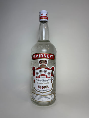 Smirnoff Red Label Vodka - 1980s (37.5%, 100cl)