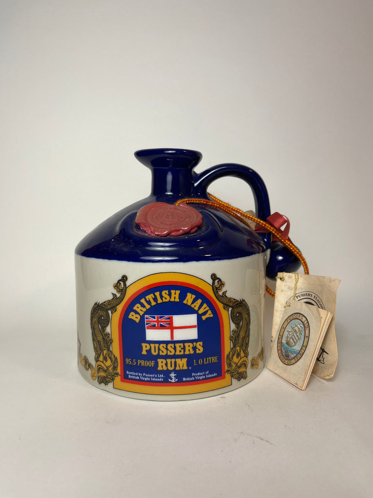 Pusser's British Navy Rum Jolly Jack Pusser Ceramic Flagon - c. 1979  (54.5%, 100cl)