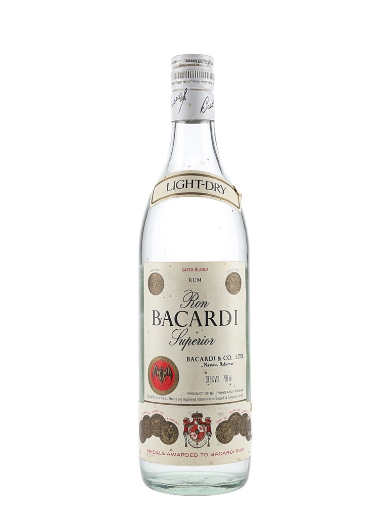 Bacardi Carta Blanca Rum - Spirits (37.5%, Company Old 75cl) – 1980s