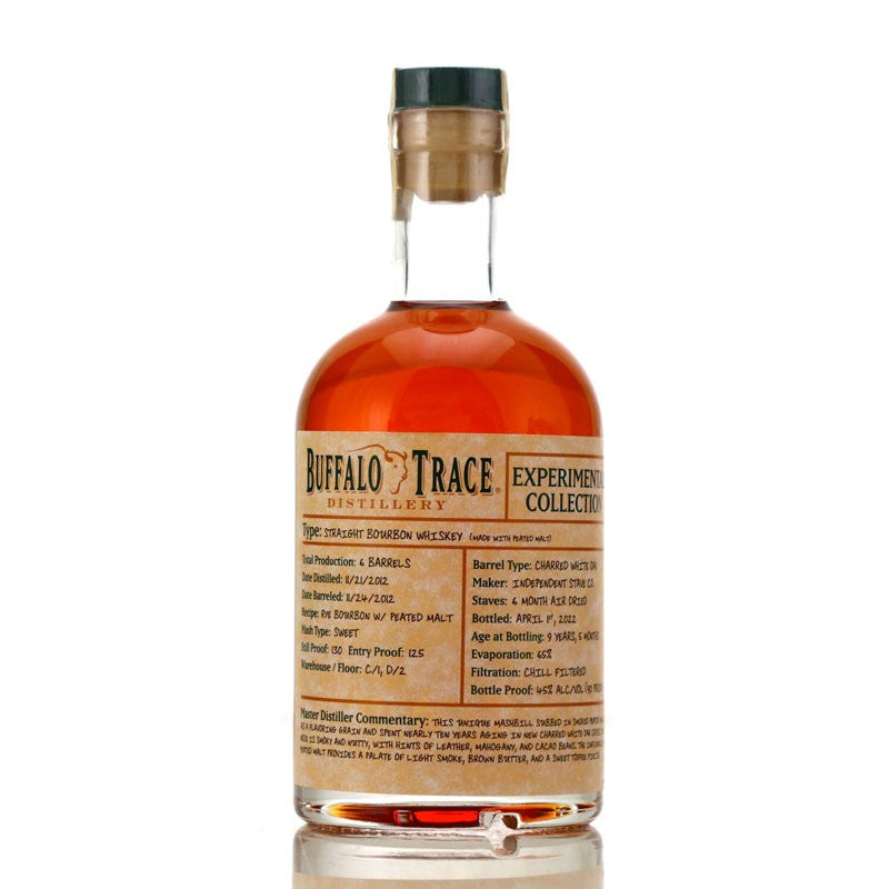 Buffalo Trace Experimental Collection 9YO Peated Malt Kentucky Rye Bourbon Whiskey - Distilled 2012 / Bottled 2022 (45%, 37.5cl)