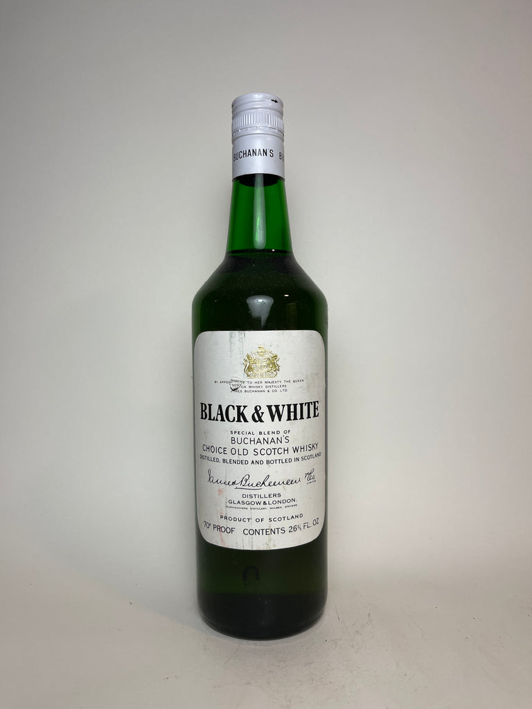 James Buchanan's Black & White Blended Scotch Whisky - 1970s (40%, 75cl)