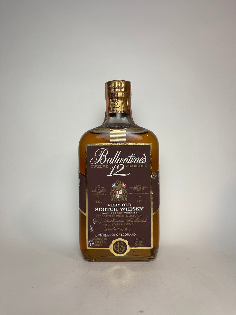 George Ballantine & Son's Ballantine's 12YO Very Old Blended Scotch Whisky - 1970s (43%, 75cl)