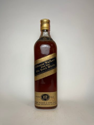 Johnnie Walker Black Label 12YO Blended Scotch Whisky - 1970s (43%, 75cl)