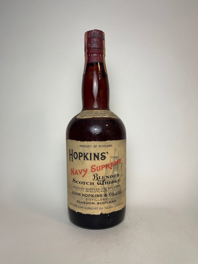 John Hopkins & Co. Hopkins' Navy Supreme Blended Scotch Whisky - 1960s (43.3%, 75cl)