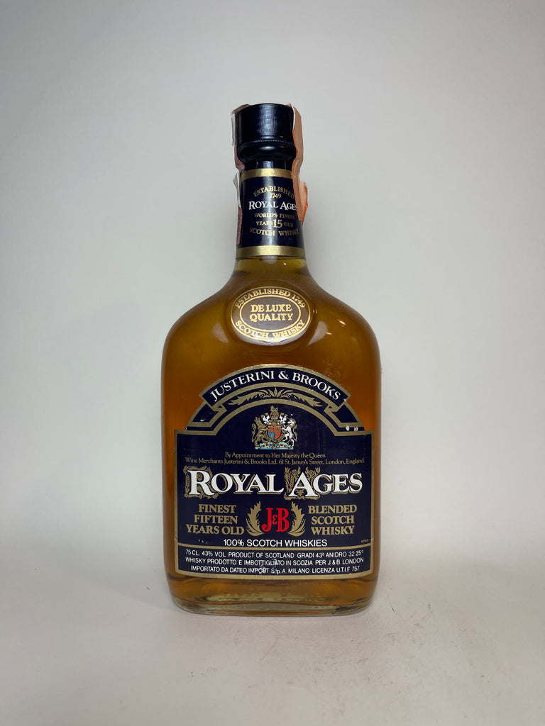 Justerini & Brooks' Royal Ages Finest 15YO Blended Scotch Whisky - 1970s (43%, 75cl)