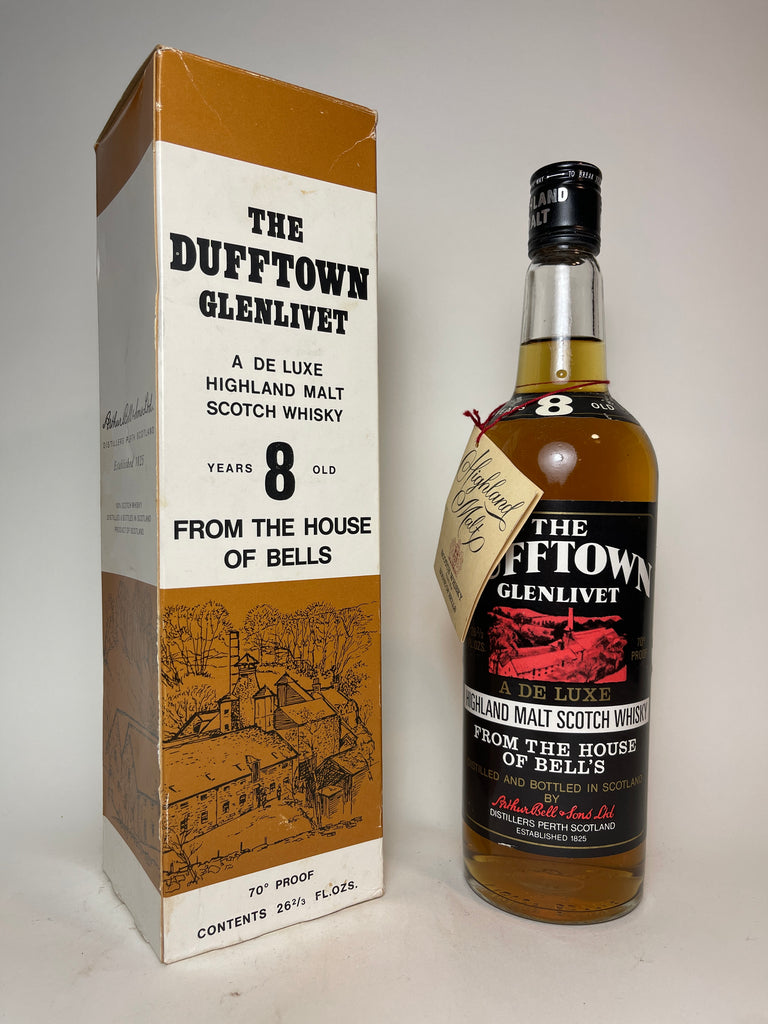 Arthur Bell's Dufftown Glenlivet 8YO Scotch Malt Whisky - 1970s (40%, 75cl)