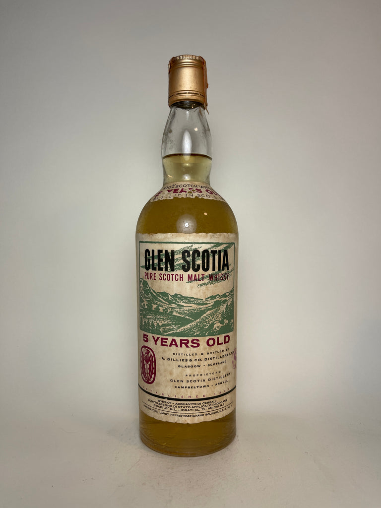 A. Gillies & Co.'s Glen Scotia 5YO Campbeltown Pure Scotch Malt Whisky - 1970s (40%, 75cl)