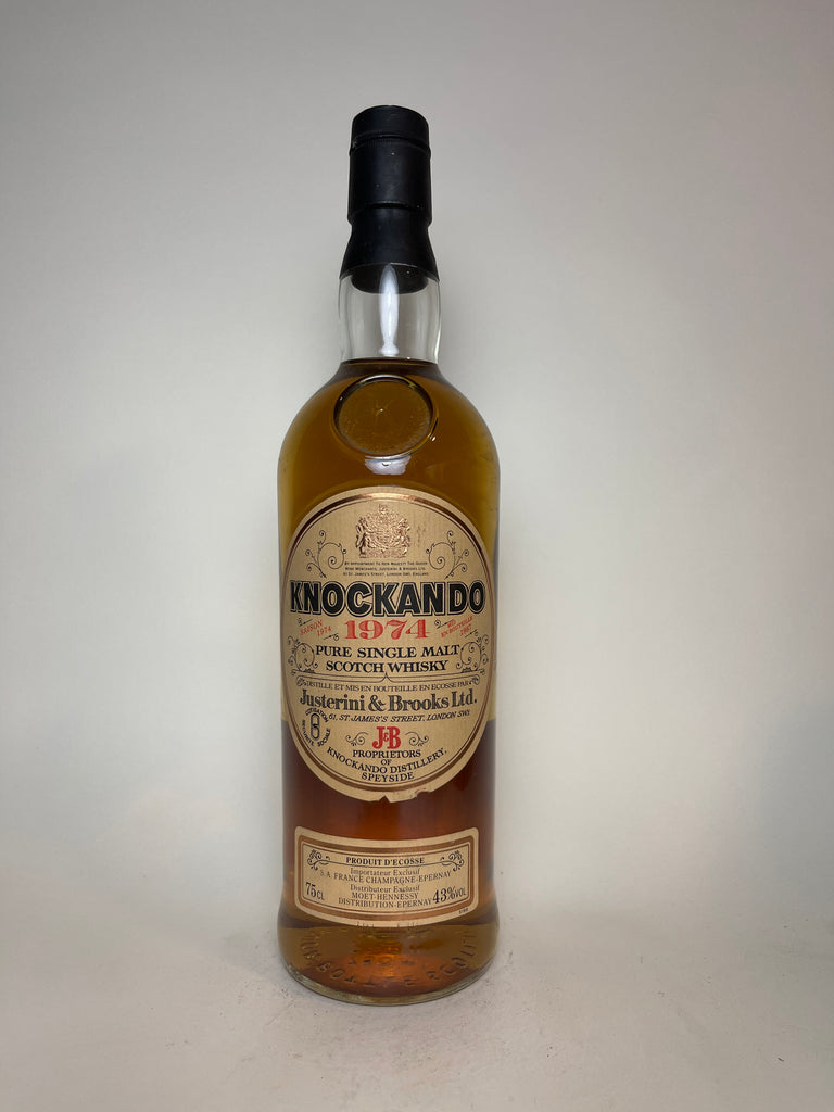 Justerini & Brooks' Knockando 13YO Speyside Pure Single Malt Scotch Whisky - Distilled 1974 / Bottled 1987 (43%, 75cl)