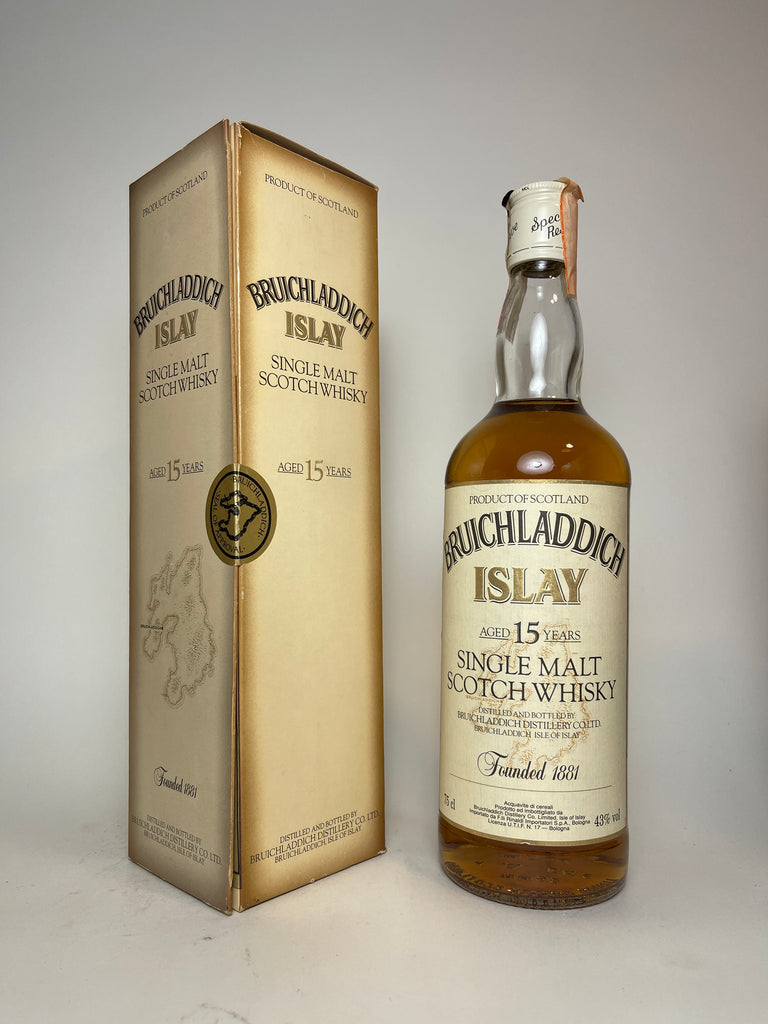 Bruichladdich 15YO Islay Single Malt Scotch Whisky - 1980s (43%, 75cl)