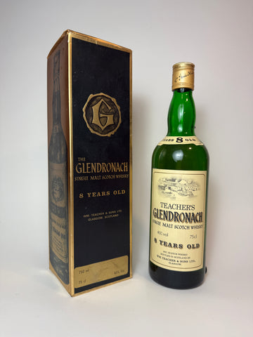 W. M. Teacher & Sons The Glendronach 8YO Highland Single Malt Scotch Whisky - 1970s (40%, 75cl)