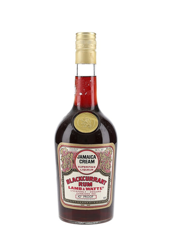 Lamb & Watt's Jamaican Cream Superfine Blackcurrant Rum Liqueur - 1970s (24%, 68cl)