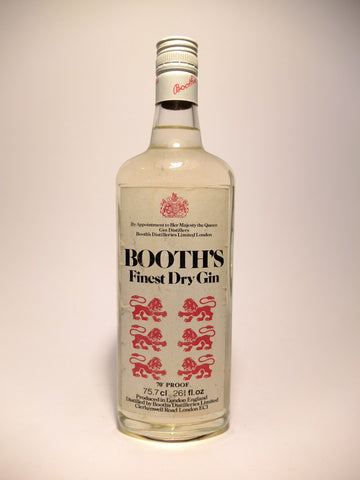 Booth's Finest Dry Gin - 1970s (40%, 75.7cl)