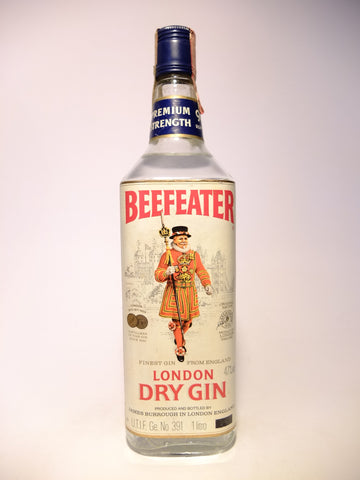 Beefeater London Dry Gin - 1980s (47%, 100cl)