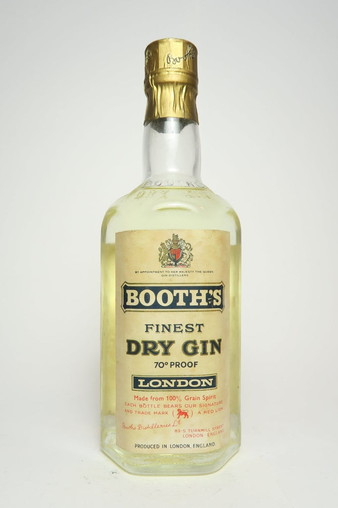 Booth's Finest London Dry Gin - Bottled 1962 (40%, 37.5cl)