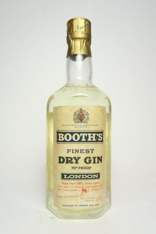 Booth's Finest London Dry Gin - Bottled 1962 (40%, 37.5cl)