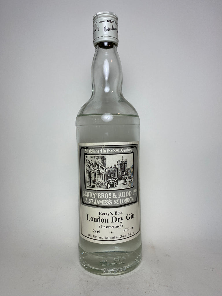 Berry Brothers & Rudd Berry's Best Unsweetened London Dry Gin - 1970s (40%, 75cl)