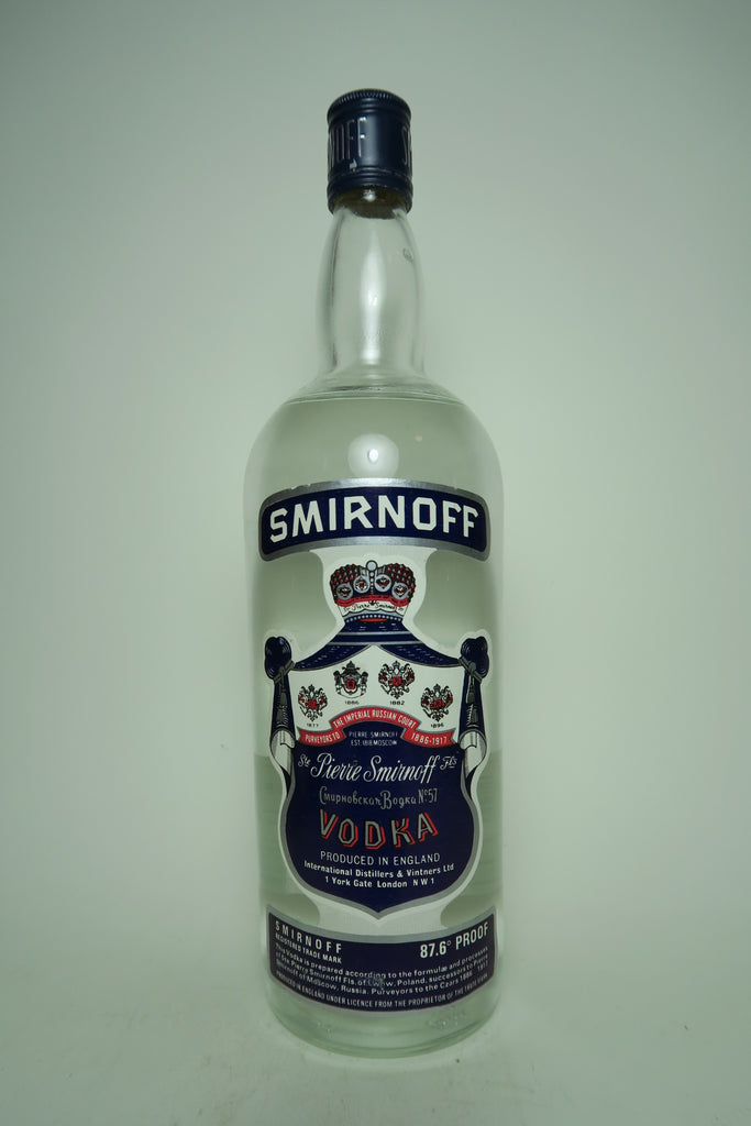 Smirnoff Blue Label Vodka - 1970s (50%, 100cl)