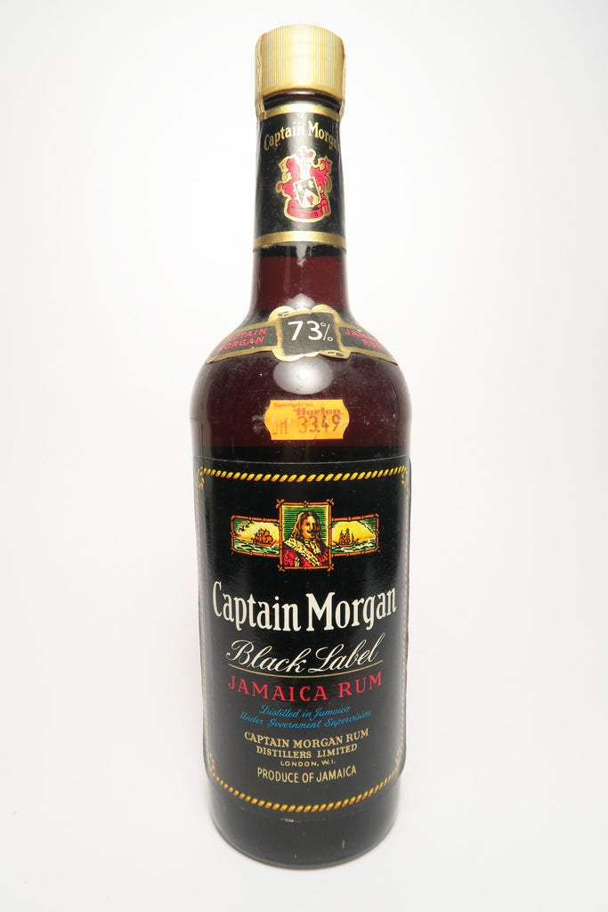 Captain Morgan Black Rum - Company Spirits Label 1970s (73%, Jamaica 75cl) Old –