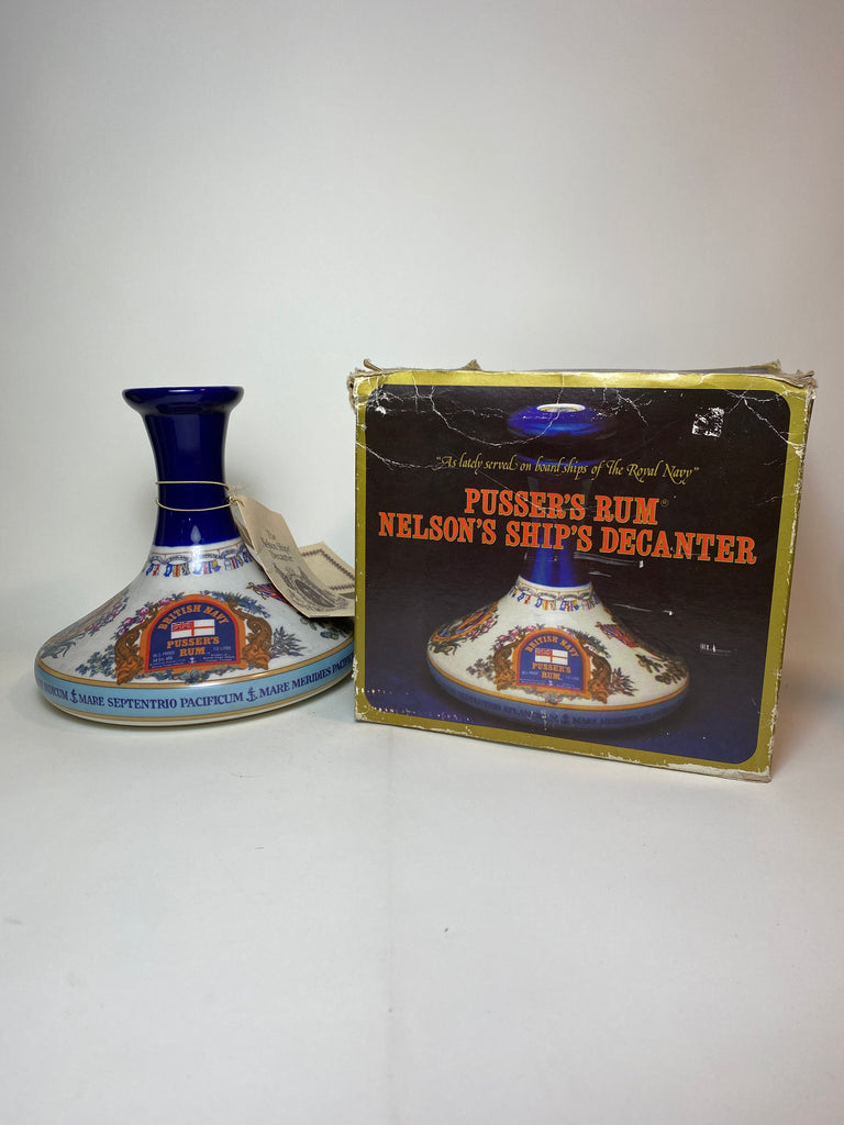 Pusser's British Navy Rum Admiral Lord Nelson Ship's Decanter - 1980s (54.5%, 100cl)