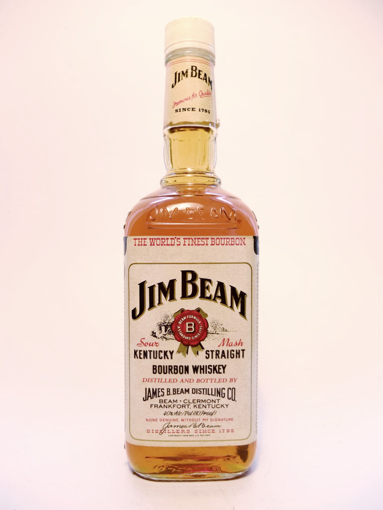 – Bottled Old 1 Straight Bourbon Spirits 4YO Company Jim White Label Beam Whiskey Kentucky -