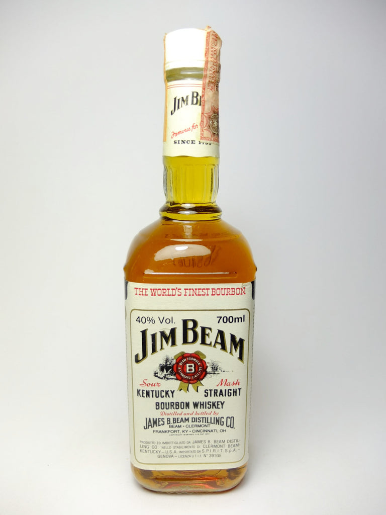 Jim Beam / White Spirits Company Kentucky 1 4YO Old 1989 Bourbon Bottled Distilled Label - –
