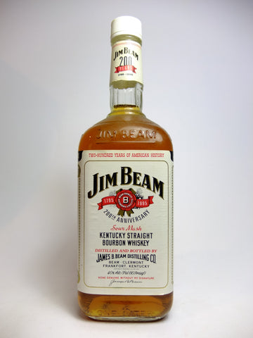 Jim Beam 4YO White Label Kentucky Straight Bourbon Whiskey - Distilled 1991 / Bottled 1995 (40%, 100cl)