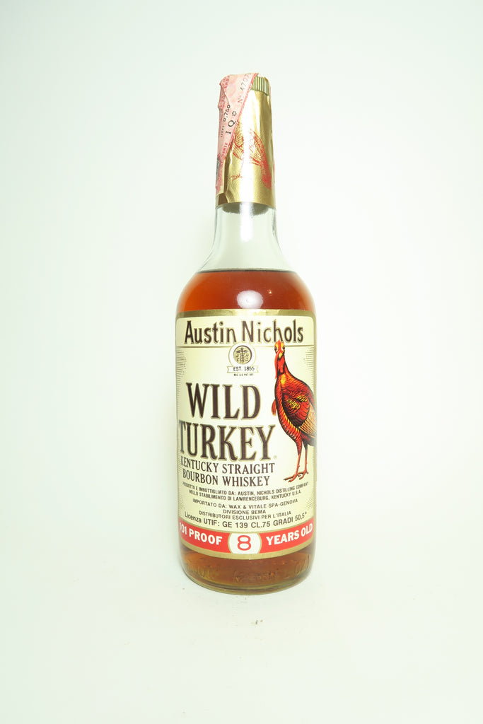 Austin Nichols Wild Turkey 8YO Kentucky Straight Bourbon Whiskey - Distilled 1977 / Bottled 1985 (50.5%, 75cl)