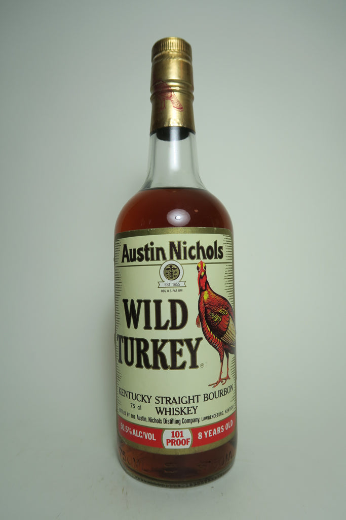 Austin Nichols Wild Turkey 8YO Kentucky Bourbon, Lawrenceburg - Distilled 1982 / Bottled 1990 (50.5%, 75cl)