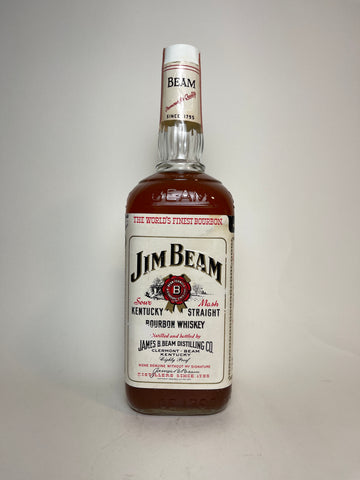 Jim Beam 4YO White Label Kentucky Straight Bourbon Whiskey - Distilled 1971 / Bottled 1975 (40%, 75.7cl)