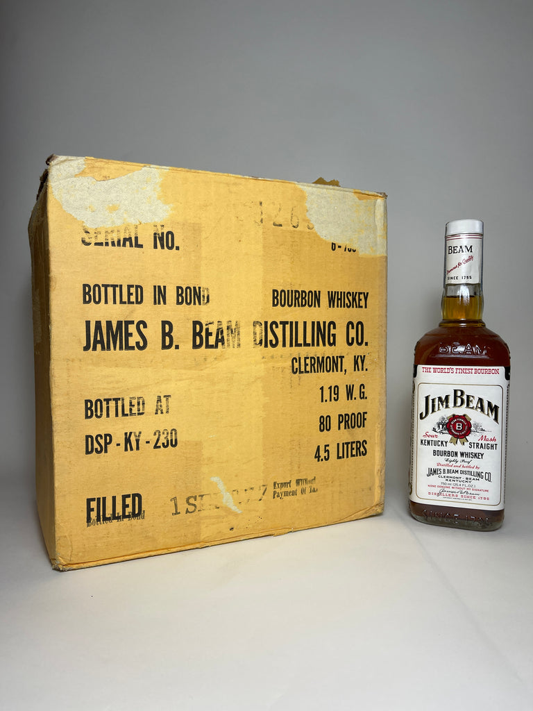 Jim Beam White Label Kentucky Bourbon – Straight 1977 Spirits Company - Old Whiskey Bottled