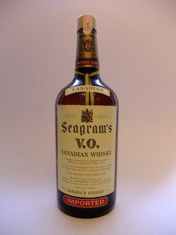 Seagram’s V.O. 6YO Canadian Whiskey - Distilled 1970, Bottled 1976 (43.4%, 113.6cl)