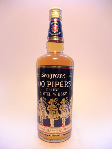 Seagram's 100 Pipers Deluxe Blended Scotch Whisky - 1970s (40%, 75cl)