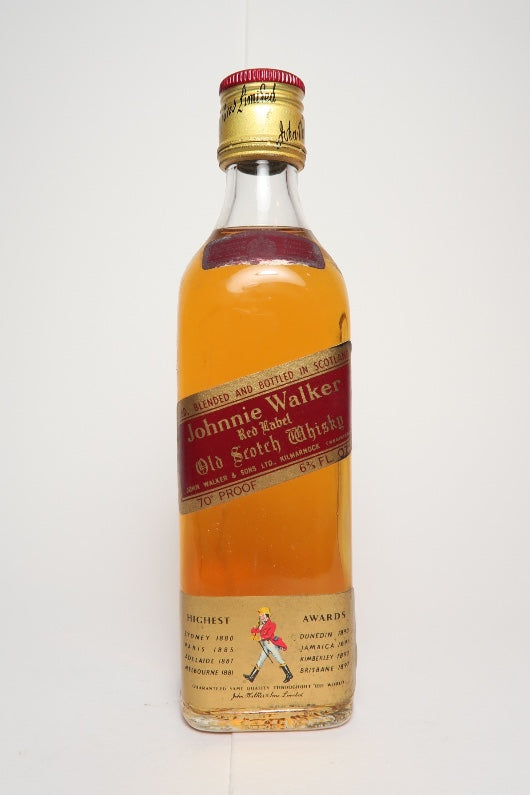 Johnnie Walker Company Label 20cl) Spirits - Scotch Red Old Blended (40%, 1970s Whisky –