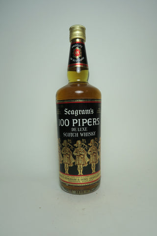 Seagram's 100 Pipers Deluxe Blended Scotch Whisky - 1970s (40%, 75cl)