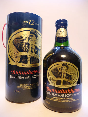 Bunnahabhain 12 Year Old Single Islay Malt Scotch Whisky - 1990s (40%, 100cl)