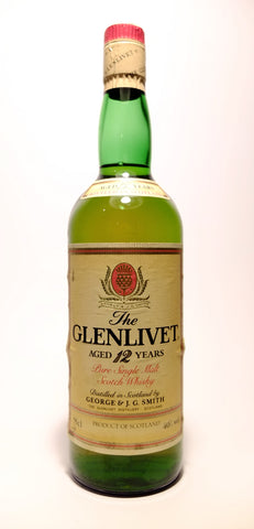 The Glenlivet 12 Year Old Pure Single Malt Scotch Whisky - 1980s (40%, 75cl)