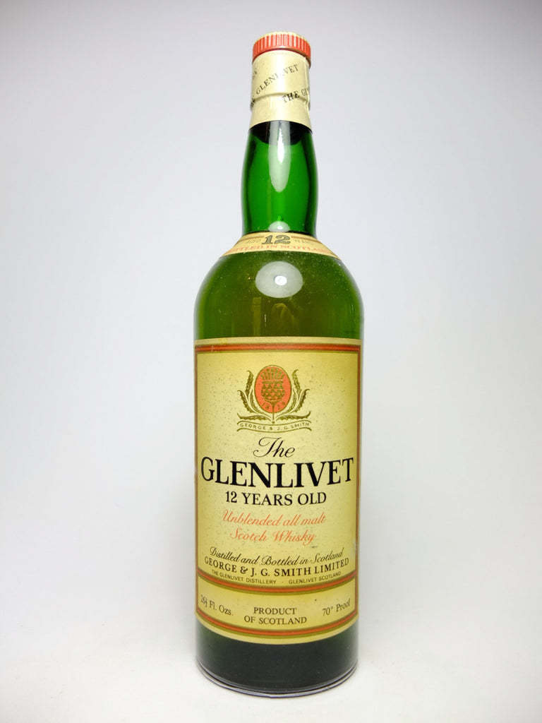 The Glenlivet 12YO Single Malt Whisky Scotch Whisky - 1970s (40%, 75.7cl)