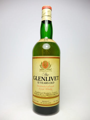 The Glenlivet 12YO Single Malt Whisky Scotch Whisky - 1970s (40%, 75.7cl)