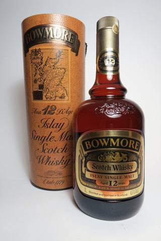 Bowmore 12YO Islay Single Malt Whisky - 1980s (43%, 100cl)