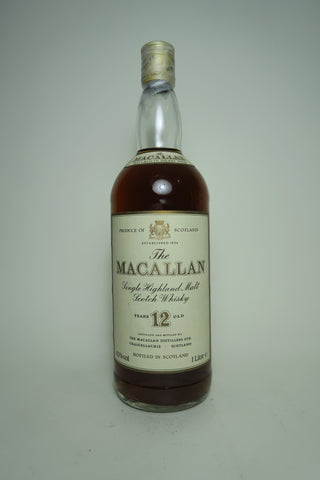 The Macallan 12YO Single Highland Malt Scotch Whisky - 1980s (43%, 100cl)