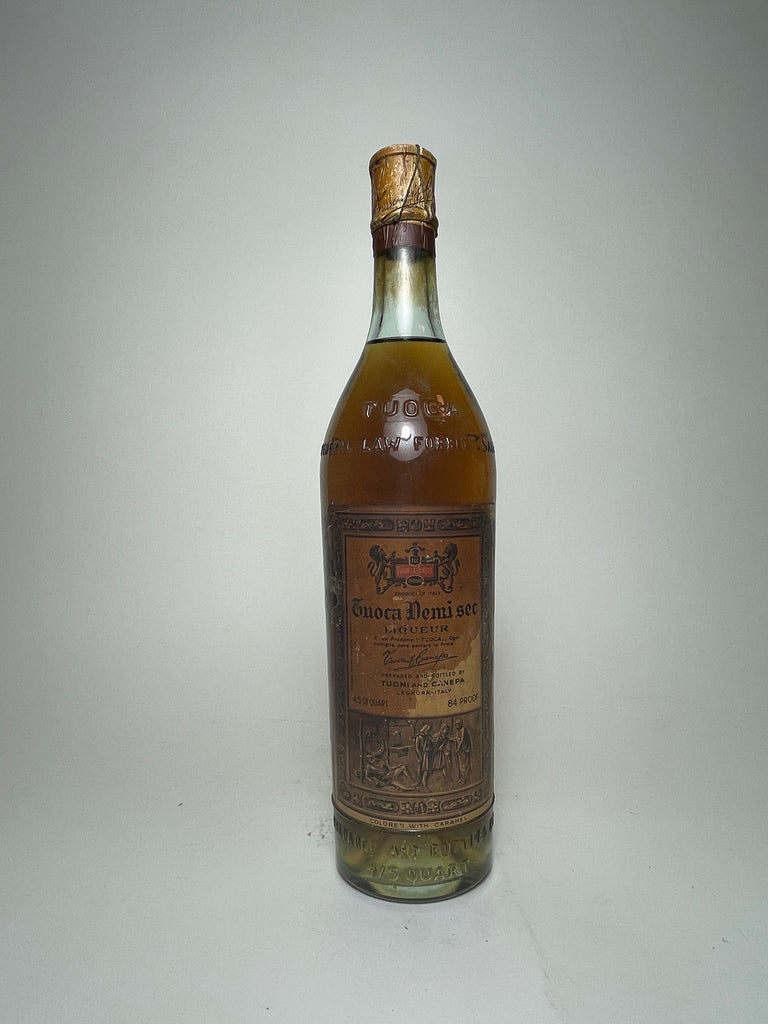 Tuoni & Canepa Tuoca Demi Sec Liqueur - pre-1964 (42%, 75.7cl)