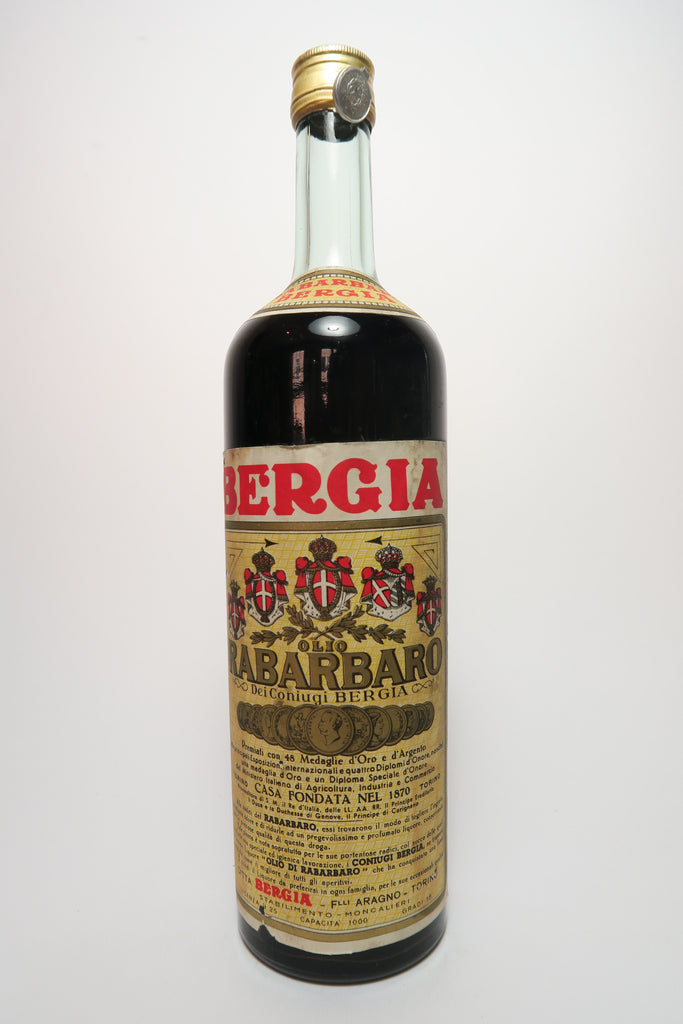 Bergia Olio Rabarbaro - 1949-59	(25%, 100cl)